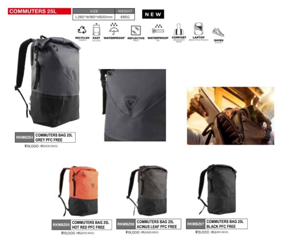 COMMUTERS BAG 25L SIZE:L280*W180*H500mm WEIGHT:685G